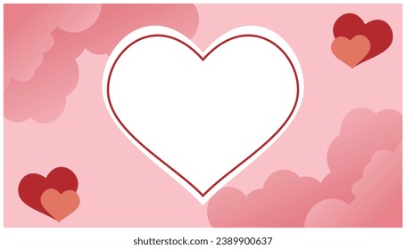 Valentine's day greeting card with hearts. Vector illustration. Design elements that are romantic and full of love, expressions of affection for greeting cards, banners and others