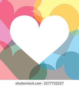 Valentines Day greeting card with hearts. Seamless pattern with hearts
