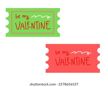Valentines Day greeting card with hearts 2025.