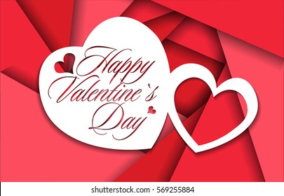 Valentine's Day Greeting card with the inscription Happy Valentine's Day. EPS10.