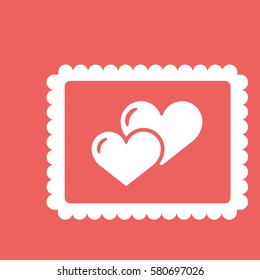 Valentines Day greeting card. Love concept in flat style. Vector illustration EPS10.