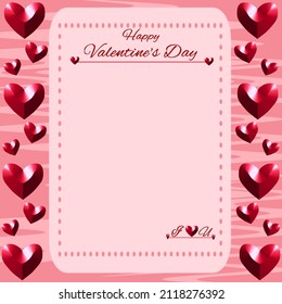 Valentine's day greeting card for loved ones, with elegant design.