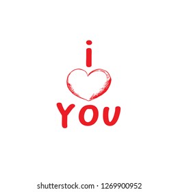 Valentines Day Greeting Card or Poster with Sketch. Laser Cutting File Isolated on White Blackground. Vector Engraved with Lettering Wishes Love You