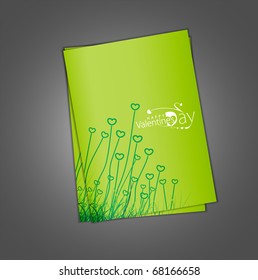 valentine's day greeting card with presentation design.