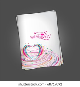 valentine's day greeting card with presentation design.