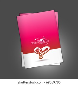 valentine's day greeting card with presentation design.