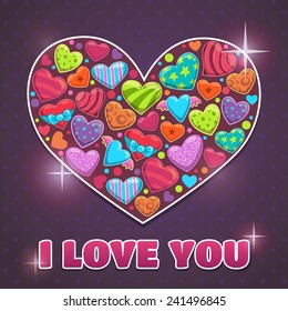 Valentine's day greeting card, romantic background