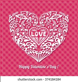 Valentine's Day Greeting Card. Romantic Background.
