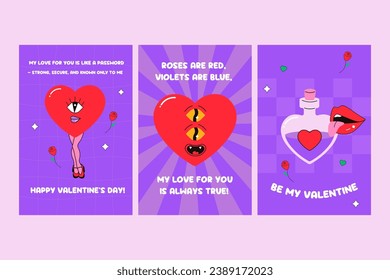 Valentine's day greeting card, self love, valentine, groovy 