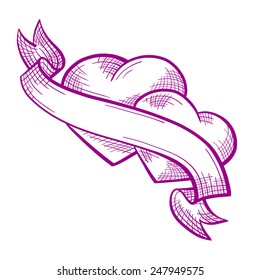 Valentine's Day greeting card sketch