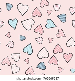 Valentines Day greeting card template.