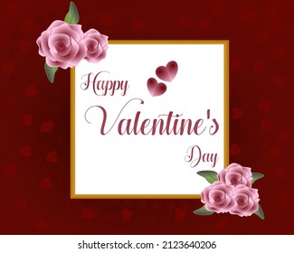 Valentine's Day greeting card with text