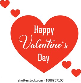 Valentine's Day greeting card, T-shirt, Mug design can be used on banners or the web. Happy Valentines Day, white background, and Vector illustration.