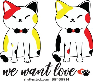 Valentine's Day greeting card, T-shirt, Coffee Mug design can be used on banners or the web. Happy Valentines Day, white background, and Vector illustration.

