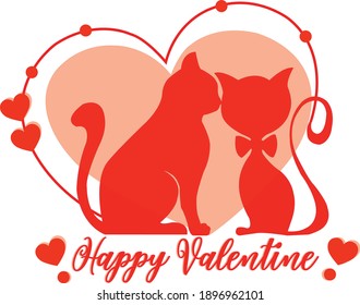Valentine's Day greeting card, T-shirt, Coffee Mug design can be used on banners or the web. Happy Valentines Day, white background, and Vector illustration.
