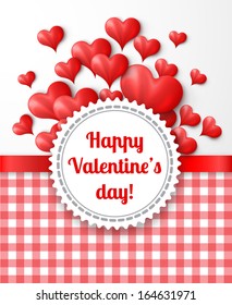 Valentine's day greeting card. Vector illustration