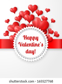 Valentine's day greeting card. Vector illustration