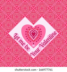 Valentine's day greeting card vector design