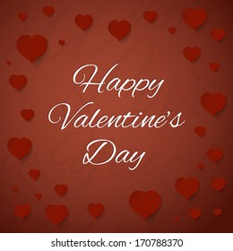 Valentines day greeting card. Vector illustration