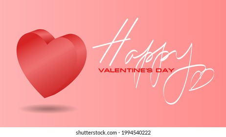 Valentine's Day greeting card, vector illustration