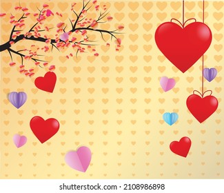 Valentine's Day Greeting Card Vector Illustration
