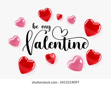 Valentine's Day Greeting card Vector Illustration.