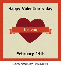 valentine's day greeting card. vector illustration