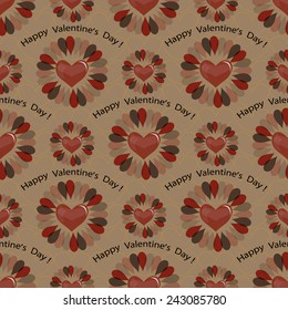 Valentine's Day greeting card. Vector flower illustration