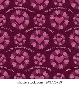 Valentine's Day greeting card. Vector flower illustration