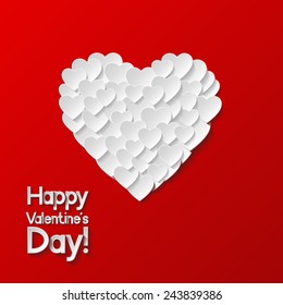 Valentines day greeting card. Vector illustration 