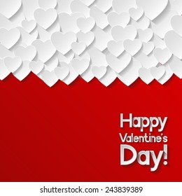 Valentines day greeting card. Vector illustration 