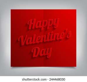 Valentines Day greeting card. Vector illustration eps 10