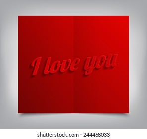 Valentines Day greeting card. Vector illustration eps 10