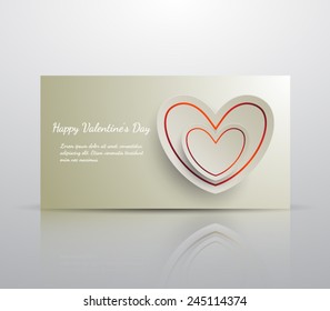 Valentines Day greeting card. Vector illustration eps 10 