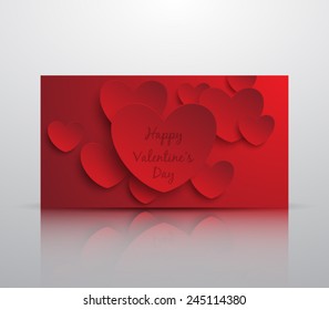 Valentines Day greeting card. Vector illustration eps 10 