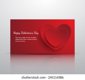 Valentines Day greeting card. Vector illustration eps 10 