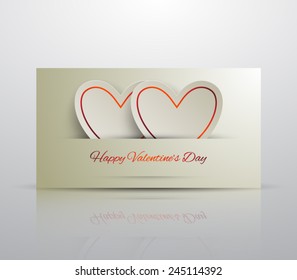 Valentines Day greeting card. Vector illustration eps 10 