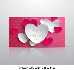 Valentines Day greeting card. Vector illustration eps 10 