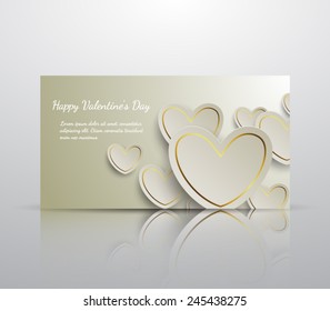 Valentines Day greeting card. Vector illustration eps 10 