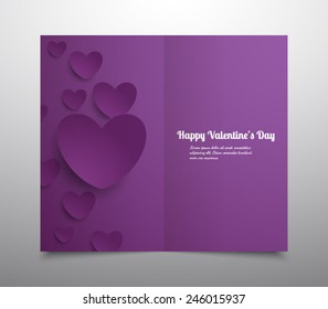 Valentines Day greeting card. Vector illustration eps 10 