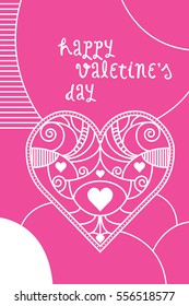 A Valentine's Day greeting card in vector format that features a very ornate heart design.