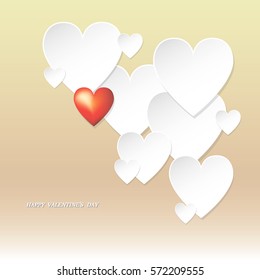 Valentine's Day, greeting card, vector illustration.