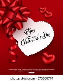 Valentines day greeting card. Vector illustration