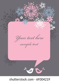 Valentines day greeting card, vector