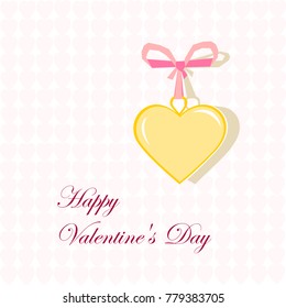 Valentine's Day greeting card. Vector illustration