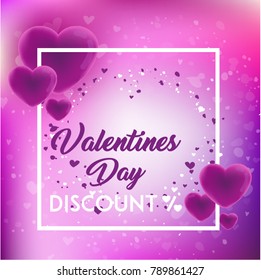 Valentines Day greeting card. Vector elements.