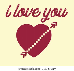  Valentine's Day greeting card. Vector fashion illustration. Background