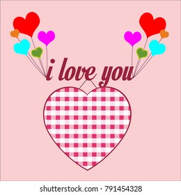  Valentine's Day greeting card. Vector fashion illustration. Background