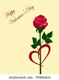 Valentine's Day greeting card. Vector illustration