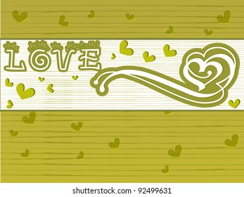 Valentine's day greeting card, vector